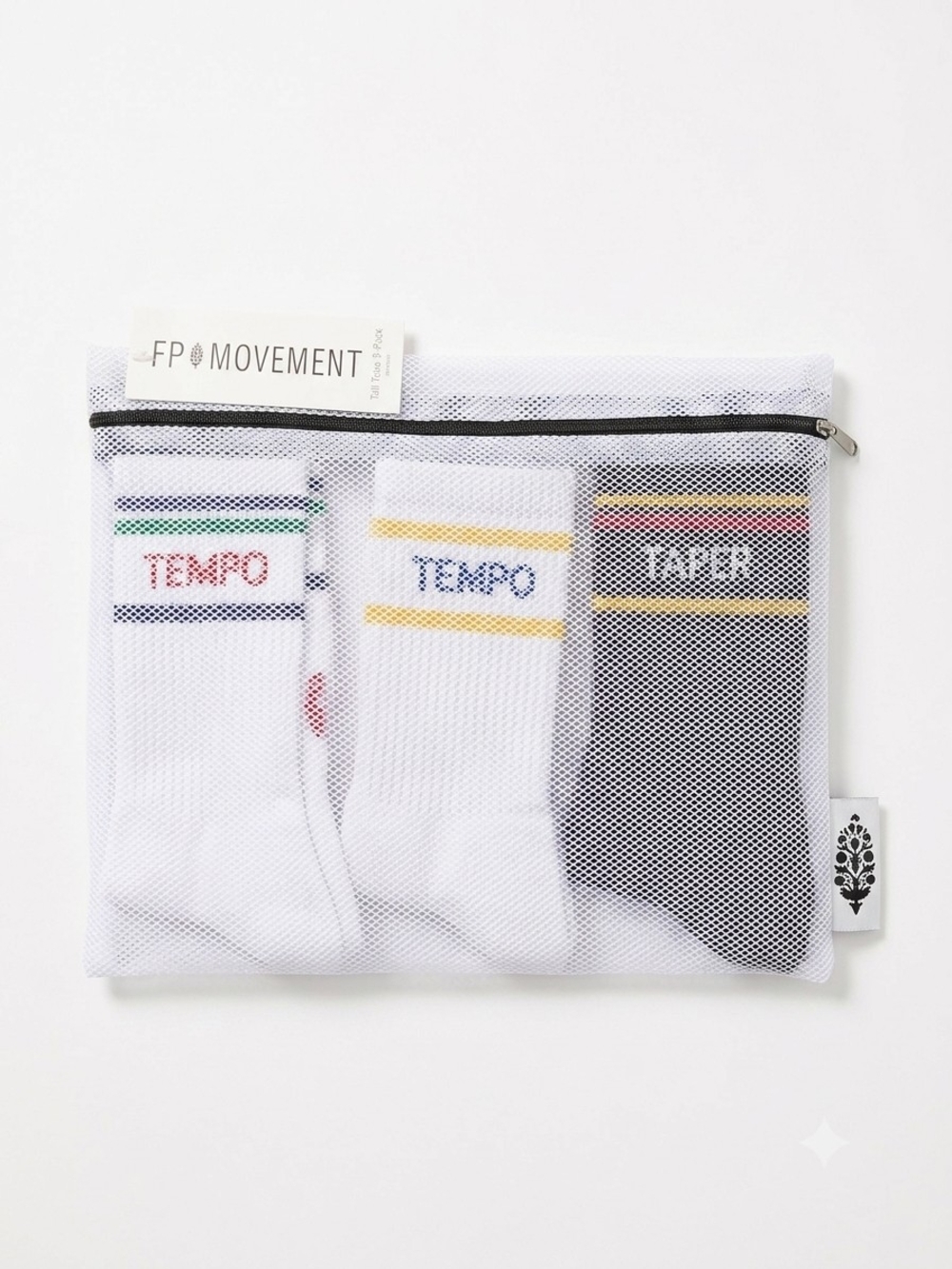 ✏️ NWT| FP Movement Tagline Tall Tube Socks 3-Pack Retro Striped White Black OS